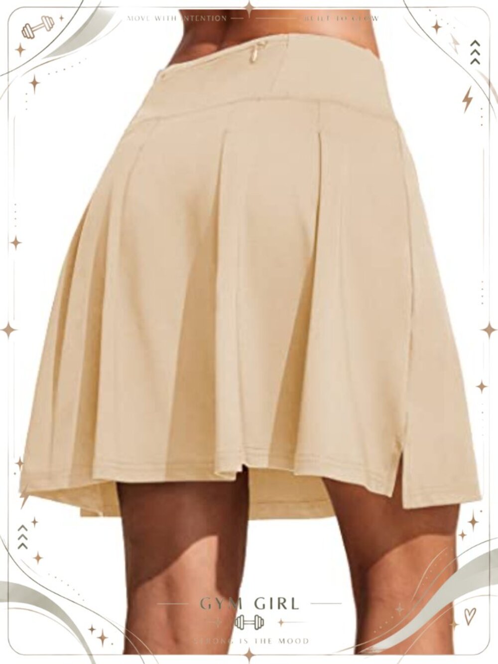 COOrun 18" Tennis Skirt Knee Length High Waist Skorts for Women Golf Pleated